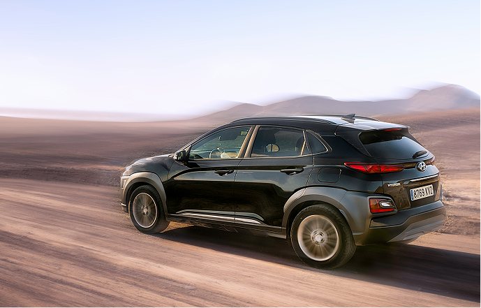 An SUV on the open road